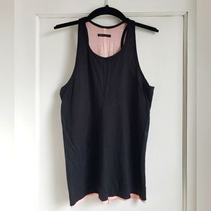 Reversible Tank Top, THEORY Black & Pink Reversible Racer Back Tank Top, Size XS
